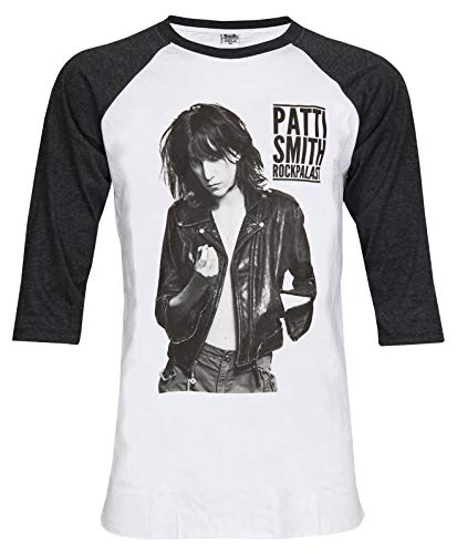 Topfusion Patti Smith Unisex Baseball-T-Shirt Punk Rock Musik 3/4 Ärmel, Weiß/Grau, L Topfusion Patti Smith Unisex Baseball-T-Shirt Punk Rock Musik 3/4 Ärmel, Weiß/Grau, L von TopFusion