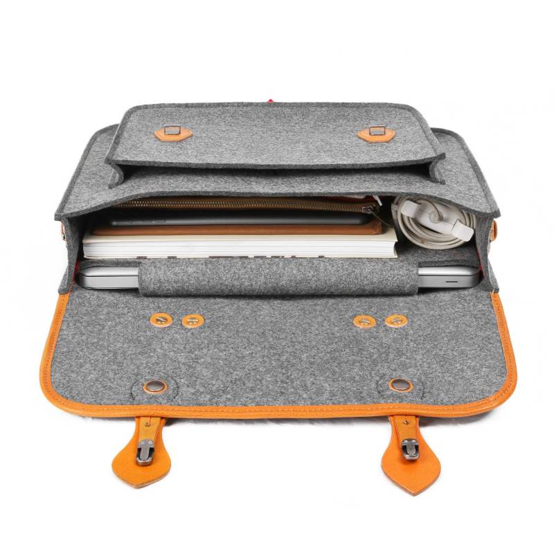 Tophome.macbook Rucksack Schulranzen Schulter Business Tasche Aktentasche Wollfilz Laptoptasche Griff Für Macbook Pro 13 "' Back To School von TopHome