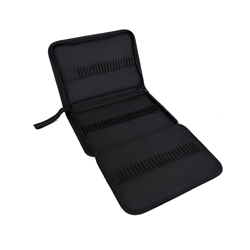 Federmäppchen Schwarz Organizer, Oxford-Stoff Stifte Tasche Display-Tasche Stifteetui mit Innenreißverschluss 48 Fächer / 72 Fächer von TopHomer