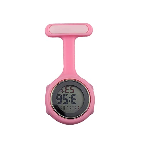 TopHomer 1 Stück Digital Krankenschwester Uhren, Digitaler Bildschirm Stille Elektronische Leuchtende Krankenschwesteruhr mit Pin/Clip-On Krankenschwester Watch für Männer Frauen von TopHomer