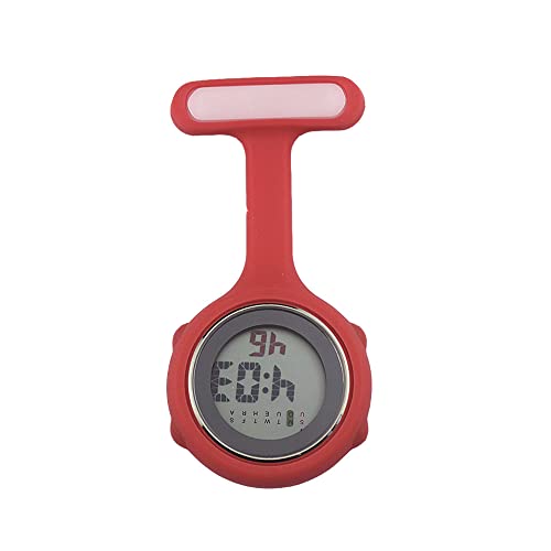 TopHomer 1 Stück Digital Krankenschwester Uhren, Digitaler Bildschirm Stille Elektronische Leuchtende Krankenschwesteruhr mit Pin/Clip-On Krankenschwester Watch für Männer Frauen von TopHomer