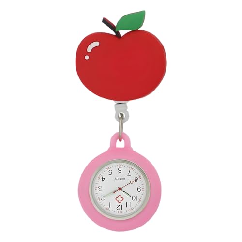 Krankenschwester Taschenuhr Krankenschwester Arzt Taschenuhr Clip auf Quarz Leuchtuhr Tragbare Teleskop Digitaluhr, Obst von TopHomer
