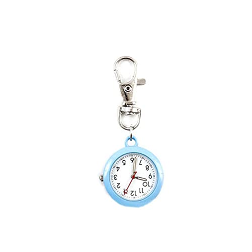 TopHomer Taschenuhr Schlüsselanhänger Quarz Krankenschwester Taschenuhr zum Aufhängen Arzt Taschenuhr Ansteckuhr für Damen Herren Outdoor Uhren Geschenk Blau von TopHomer