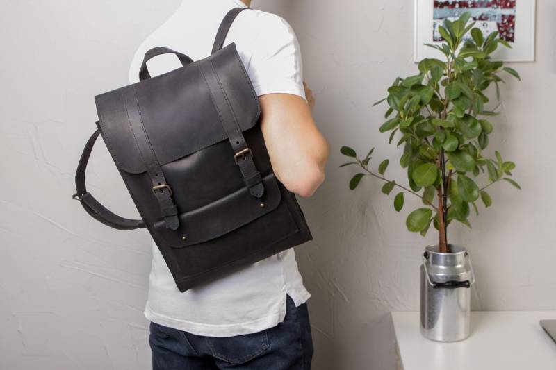 Leder Rucksack Männer, Personalisiert, Laptop, Arbeitsrucksack von TopLeather