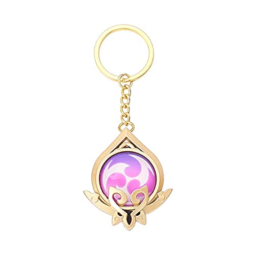 Genshin Luminous Key charms Toy Impact Sumeru Electro Keychain Gold Game Figure Key Chain Pendant Keyring Genshin ​Character Cosplay Accessories Eye of God, gelb, M von TopLucky