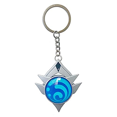 Genshin Luminous Key charms Toy Impact Snezhnaya Hydro Keychain Gold Game Figure Key Chain Pendant Keyring Genshin ​Character Cosplay Accessories Eye of God, gelb, M von TopLucky