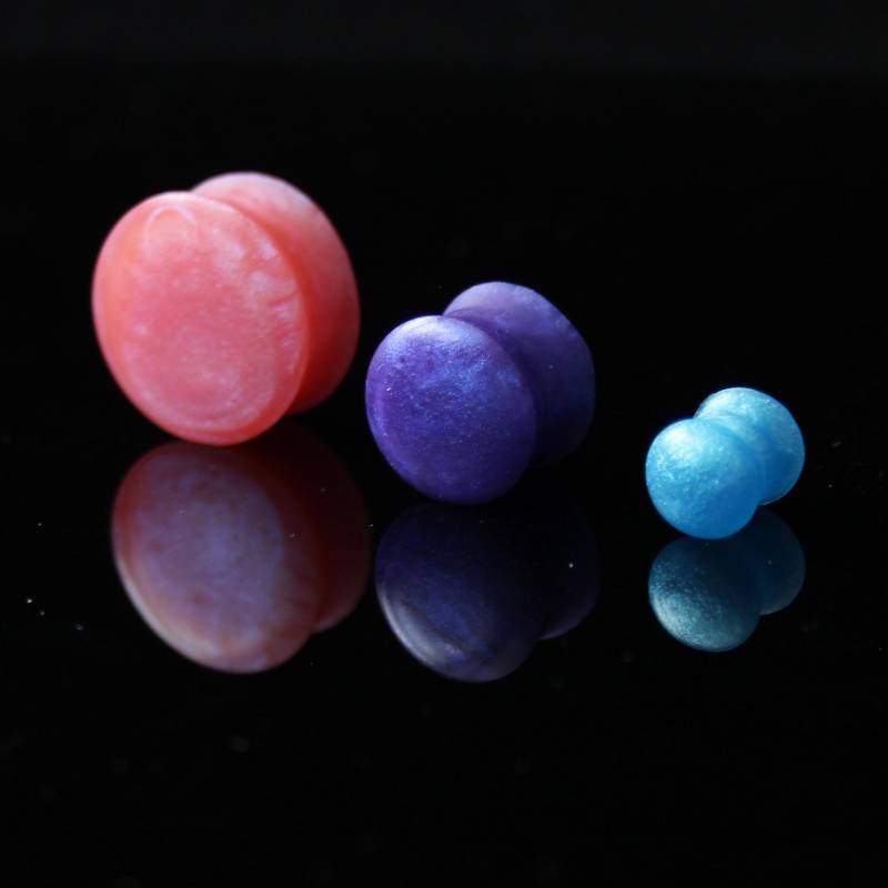 Ein Paar Silikon Ohr Gauges/Ohr Plugs - Unicorn Serie von TopNotchPlugs