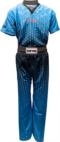 TOP TEN Kickboxuniform „Grafic“ - blau-schwarz, Gr. XL, Kickboxing, Fitness von TOP TEN