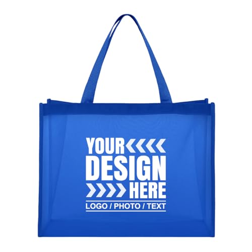 TOPTIE Individuelle Mesh-Einkaufstasche Logo-Bedruckte Transparente Einkaufstasche mit Hoher Tragfähigkeit von TopTie