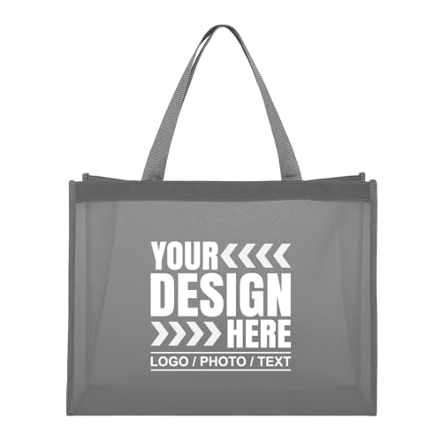 TOPTIE Individuelle Mesh-Einkaufstasche Logo-Bedruckte Transparente Einkaufstasche mit Hoher Tragfähigkeit von TopTie