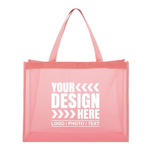 TOPTIE Individuelle Mesh-Einkaufstasche Logo-Bedruckte Transparente Einkaufstasche mit Hoher Tragfähigkeit von TopTie