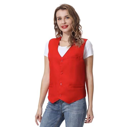 TopTie Anzug Westen Unisex Button Kellner Uniform von TopTie