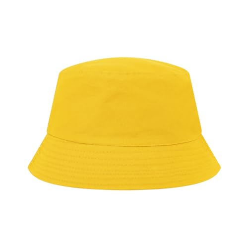 TopTie Fischerhut Kinder Bucket Hat UV-Schutz Sonnenhut für Jungen und Mädchen- Gelb von TopTie