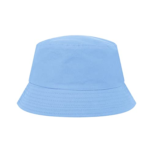 TopTie Fischerhut Kinder Bucket Hat UV-Schutz Sonnenhut für Jungen und Mädchen- Himmelblau von TopTie