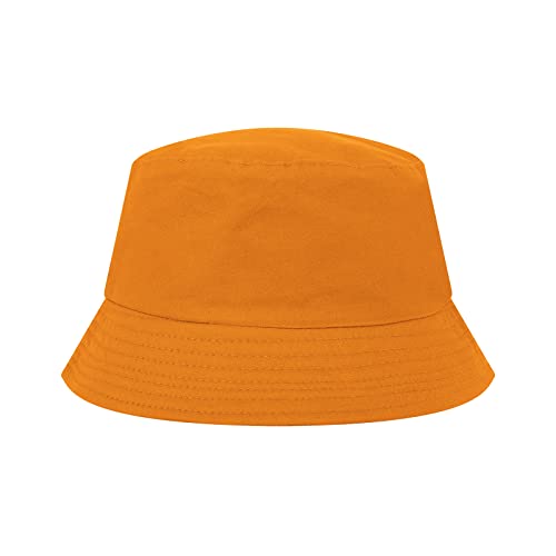 TopTie Fischerhut Kinder Bucket Hat UV-Schutz Sonnenhut für Jungen und Mädchen- Orange von TopTie