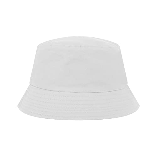 TopTie Fischerhut Kinder Bucket Hat UV-Schutz Sonnenhut für Jungen und Mädchen- Weiß von TopTie