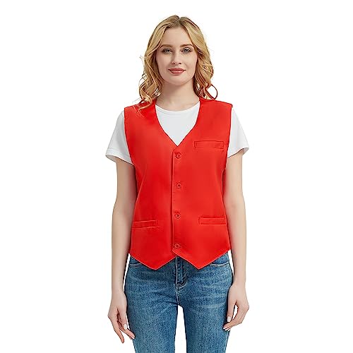 TopTie Anzug Westen Unisex Button Kellner Uniform von TopTie