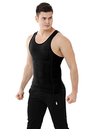 TopTie Unterhemd Herren Tank Top ärmellos Muskelshirts- Schwarz M von TopTie