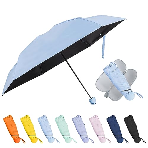 TopTie Mini-Regenschirm Klein Taschenschirm Faltbarer Reiseschirm Windfest UV Schutz Sonnenschirm mit Etui- Blau TopTie Mini-Regenschirm Klein Taschenschirm Faltbarer Reiseschirm Windfest UV Schutz Sonnenschirm mit Etui- Blau von TopTie