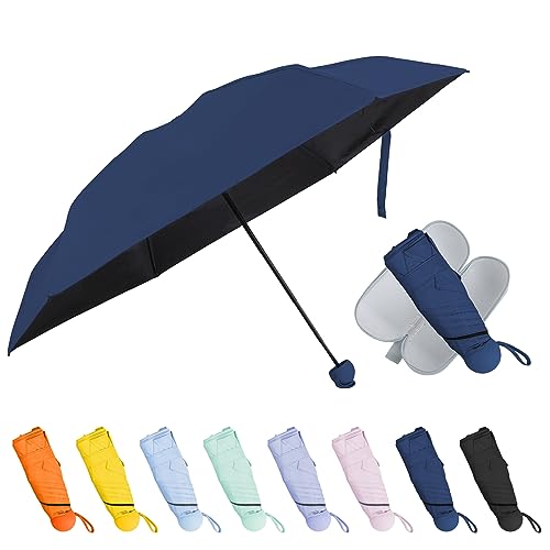 TopTie Mini-Regenschirm Klein Taschenschirm Faltbarer Reiseschirm Windfest UV Schutz Sonnenschirm mit Etui- Marine TopTie Mini-Regenschirm Klein Taschenschirm Faltbarer Reiseschirm Windfest UV Schutz Sonnenschirm mit Etui- Marine von TopTie
