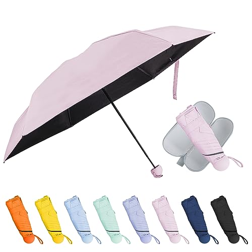 TopTie Mini-Regenschirm Klein Taschenschirm Faltbarer Reiseschirm Windfest UV Schutz Sonnenschirm mit Etui- Rosa TopTie Mini-Regenschirm Klein Taschenschirm Faltbarer Reiseschirm Windfest UV Schutz Sonnenschirm mit Etui- Rosa von TopTie