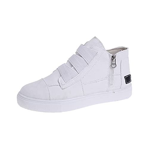 Damen Running Schuhe Plattform Reißverschluss Gummiband Herbst Casual Canvas Schuhe Lässige Bequeme Laufschuhe Atmungsaktive Skateboardschuhe Schuhe Sneaker von Topassion