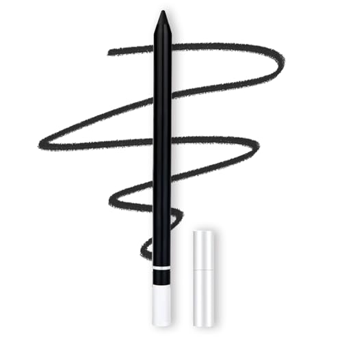Eyeliner Wasserfest, 24 HR Waterproof Eyeliner Duo Sharpenable Eye Pencil, Feiner Tipp für Präzise oder Fettes Auge, Glatte und Natürliche Anwendung (002#) von Topbashgo