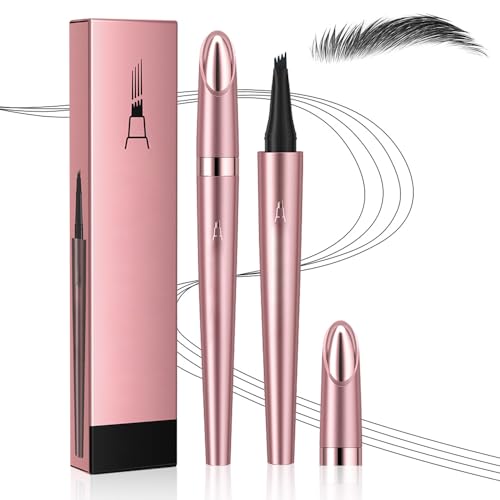 Wasserdichter 3D Augenbrauenstift Mit 4 Gabelspitzen, Microblading, Härchenzeichnung, 4 Punkt Brauenstift Langanhaltend Natürliche Augenbrauen Make-up (A-4#) von Topbashgo