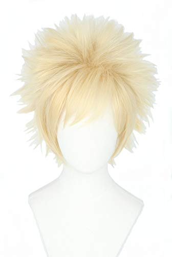 Topcosplay Anime Cosplay Perücke Kurz Perücke Blond für Halloween, Kostüm, Karneval von Topcosplay