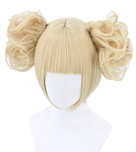 Topcosplay Anime Perücke, Unisex Cosplay Perücke mit Perückenkappe, Blond Perücke für Halloween, Kostüm Party, Karneval, Fasching von Topcosplay