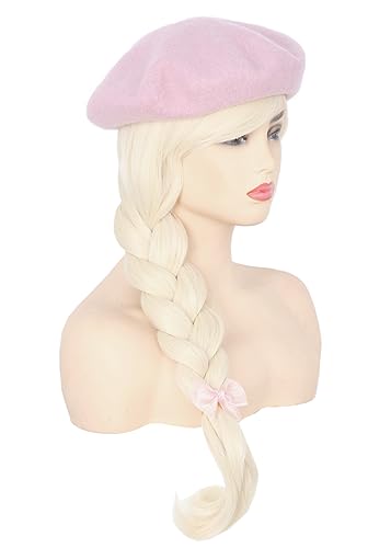 Topcosplay Blond Perücke mit Hut für Damen Frauen Lang Prinzessin Perücke für Halloween Cosplay Kostüm (Perücken für Frauen) von Topcosplay