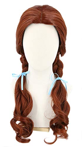 Topcosplay Braune Lange Perücke Kinder mit Zöpfe Cosplay Perücke Halloween Fasching Karneval Wigs (Erwachsene) von Topcosplay