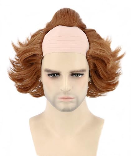 Topcosplay Perücke Herren Clown Perücke Cosplay Perücke mit Stirn-Glatze für Halloween Fasching Karneval (Herren) von Topcosplay