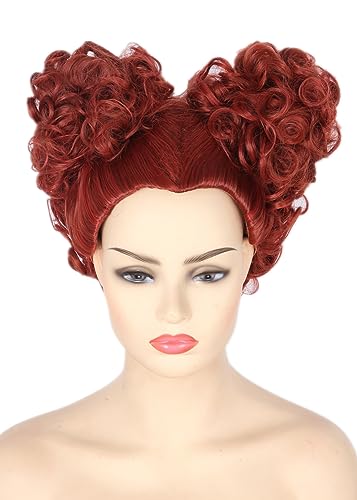 Topcosplay Cosplay Perücke Hexenperücke Damen Rote Braune Perücke für Frauen Halloween Kostüm Perücke von Topcosplay