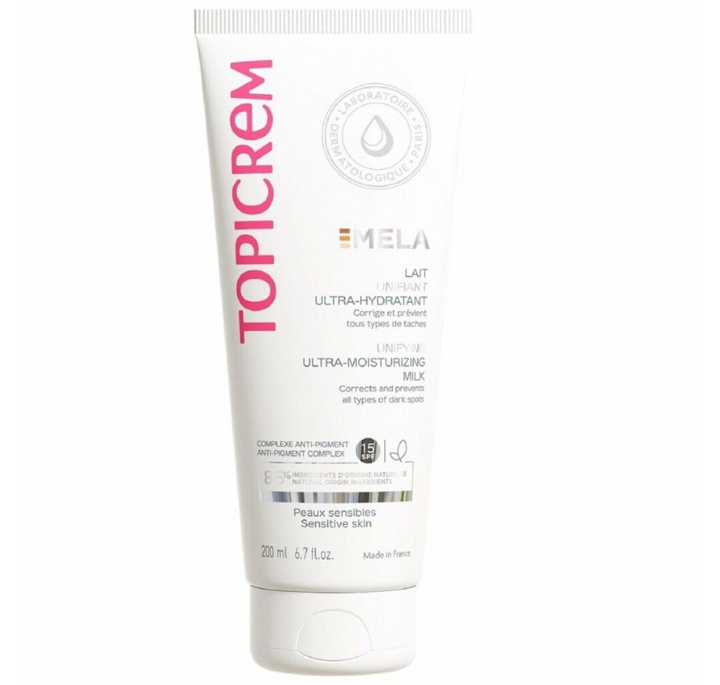 Topicrem Körperpflegemittel MELA ultra-moisturizing unifying body milk SPF15+ 200ml Topicrem Körperpflegemittel MELA ultra-moisturizing unifying body milk SPF15+ 200ml von Topicrem