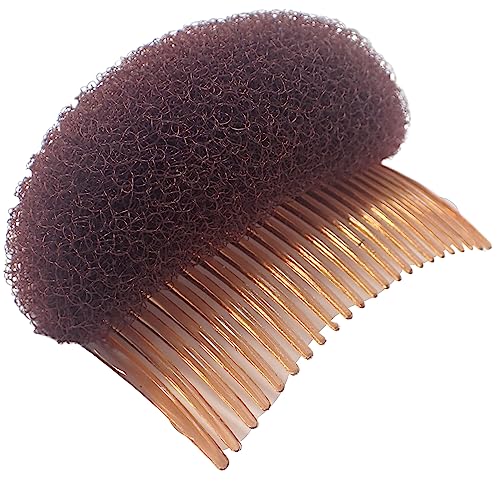 Topkids Accessories 9 cm Bump Comb Hair Shaper, Hair Styler for Women & Girls, Easy to Use Quiff Styler, Hair Puff Pin Holder, Fringe Bun Shaper Hair Styling Accessories for Adults & Kids (Dark Brown) von Topkids Accessories