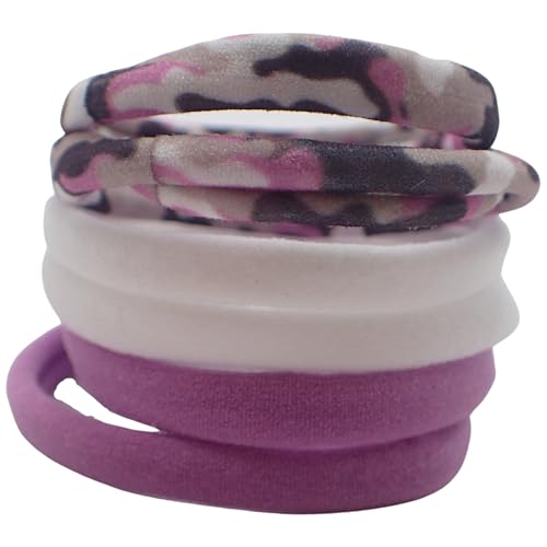 Topkids Accessories Dicke Haarbänder für Frauen und Mädchen, Haargummis Elastische Haarbänder Pferdeschwanzhalter Haargummis Haargummis Haarbänder Frauen (Lilatöne) von Topkids Accessories