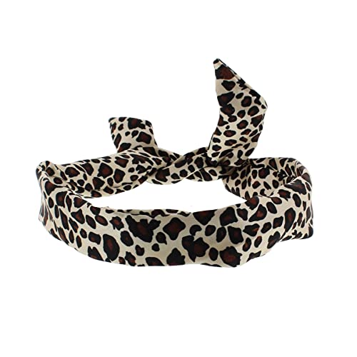 Topkids Accessories Draht-Stirnbänder für Damen und Mädchen, Haarband, Samt, Schottenkaro, Neon, Armee, Leopardenmuster, Metallic, Regenbogen-Stirnband, Festival, Urlaub, Essentials (Leopard) von Topkids Accessories