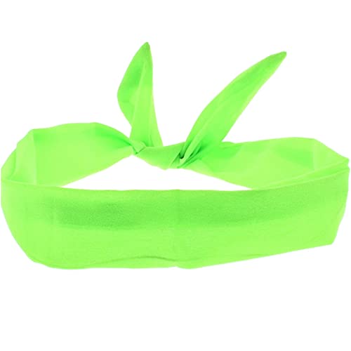 Topkids Accessories Draht-Stirnbänder für Damen und Mädchen, Haarband, Samt, Schottenkaro, Neon-Armee, Leopardenmuster, metallisch, Regenbogen-Stirnband, Festival, Urlaub, Essentials (Neongrün) von Topkids Accessories