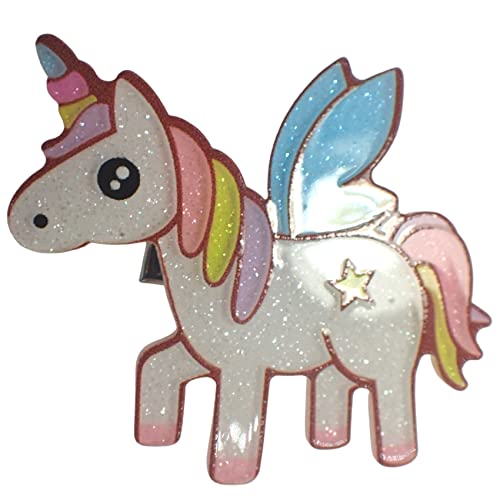 Topkids Accessories Glitzer Einhorn Motiv Schnabelclip, Haarspange Haarspangen Mädchen Haarschmuck Mädchen Haarspangen Haarspangen Haarspangen Kleinkind Pin Curl Clips Kinder Haarspangen Kinder von Topkids Accessories