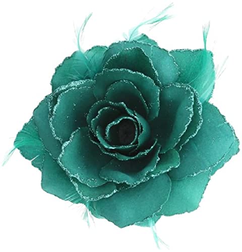 Topkids Accessories Rose Blume Haar Clip Haarband Brosche Sicherheitsnadel Haarnadel Floral Corsage Fascinator Haarband Aligator Schnabelgriff für Frauen & Mädchen Hochzeit Abschlussball Party von Topkids Accessories