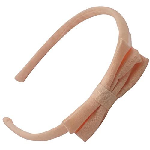 Topkids Accessories Hübsche Pastell Schleife Haarreif Stirnband, Haarschmuck für Mädchen & Frauen, Pastellschleife Stirnband, Haarbänder für Mädchen, Niedliche Pastell Haarschleife (Pfirsich - Klein) von Topkids Accessories