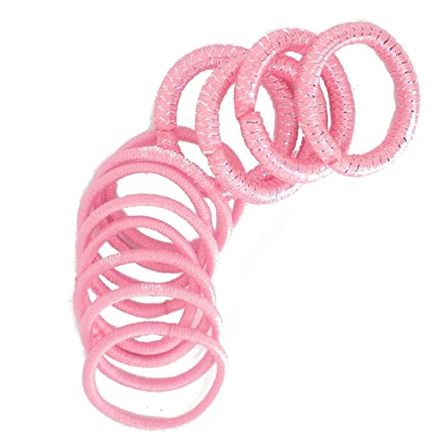 Topkids Accessories Kleine Mini-Haargummis für Erwachsene und Kinder, kleine Haarbänder, Pferdeschwanz-Halter, Kinder-Haargummis, kleine Haargummis, Haarschmuck für Mädchen (12 Stück, Rosa) von Topkids Accessories