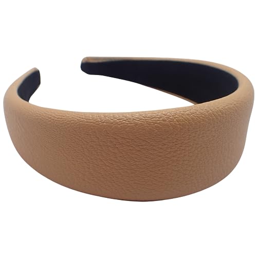 Topkids Accessories Lederstil Alice Bands Erwachsene Frauen, Haarschmuck für Frauen, Haarbänder für Frauen, dickes Stirnband, Damen-Stirnbänder, Stirnbänder Erwachsene Frauen, breite Stirnbänder von Topkids Accessories