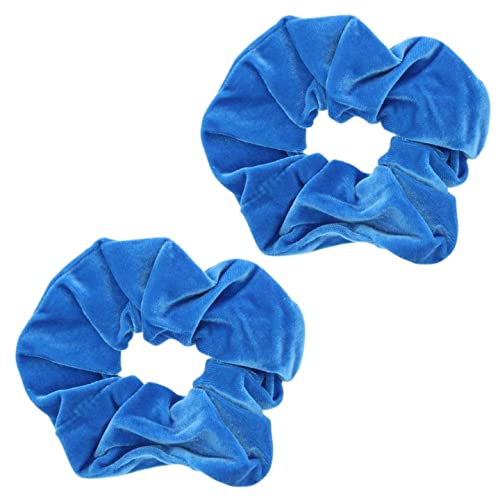 Topkids Accessories - Luxus Samt Scrunchie Scrunchies Elastische Haarband Pferdeschwanz Halter Haar Scrunchie Haargummis Haarschmuck für Frauen Damen Mädchen - 2 Stück (Türkis) von Topkids Accessories