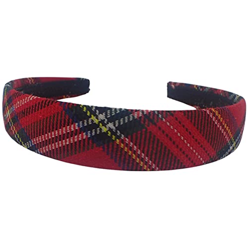 Topkids Accessories Muster Haarreif für Mädchen und Frauen, Haarschmuck für Mädchen, Haarbänder für Frauen, Haargummis für Erwachsene Frauen, Mädchen Stirnbänder, Haarbänder Frauen (2,5 cm Tartan) von Topkids Accessories