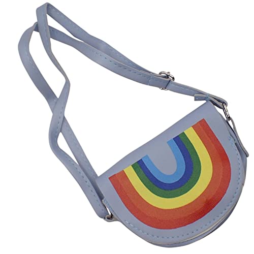 Topkids Accessories Niedliche Kinder-Umhängetasche in Lederoptik, Regenbogen-Tasche, kleines Mädchen, kleine Umhängetasche für Mädchen, Frauen, Handtasche von Topkids Accessories