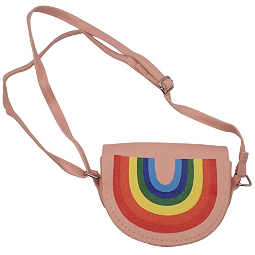 Topkids Accessories Niedliche Kinder-Umhängetasche in Lederoptik, Regenbogen-Tasche, kleines Mädchen, kleine Umhängetasche für Mädchen, Frauen, Handtasche von Topkids Accessories