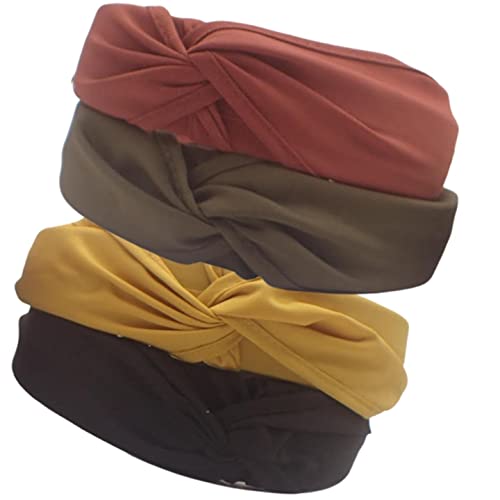 Topkids Accessories Niedlicher Stoff-Twist, gedrehtes Haarreif, hübsches Stirnband für Frauen und Mädchen (Herbsttöne) von Topkids Accessories