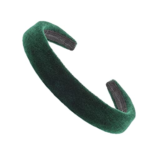 Topkids Accessories Samt Gepolstertes Haarband Haarband Haarband Stirnband Frauen Mädchen 90er 80er 70er 60er Hochzeit (2,5 cm Flaschengrün) von Topkids Accessories